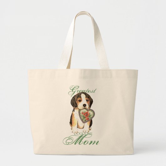 Beagle Heart mama Grote Tote Bag (Voorkant)