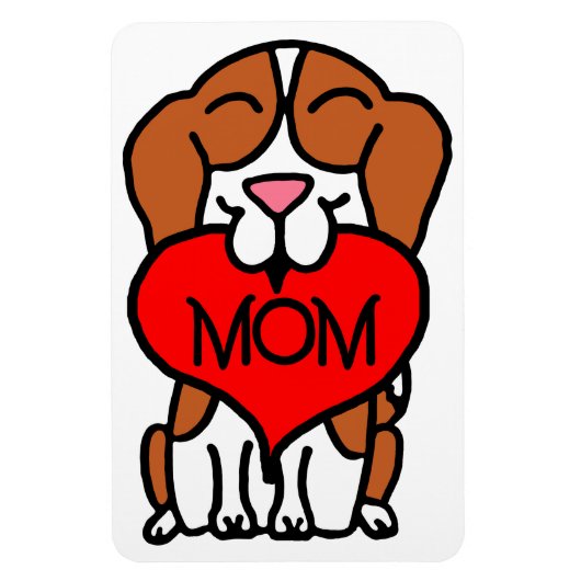 Beagle Heart mama Magneet (Verticaal)