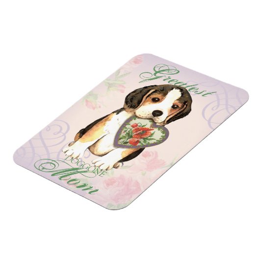 Beagle Heart mama Magneet (Linkerzijde)