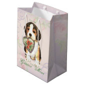 Beagle Heart mama Medium Cadeauzakje (Achterkant Gekanteld)