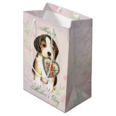 Beagle Heart mama Medium Cadeauzakje (Voorkant Gekanteld)