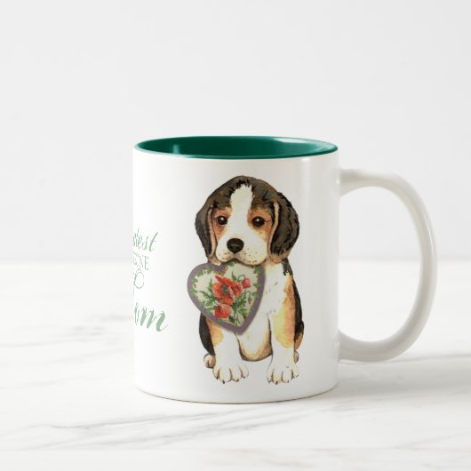 Beagle Heart mama Tweekleurige Koffiemok (Rechts)