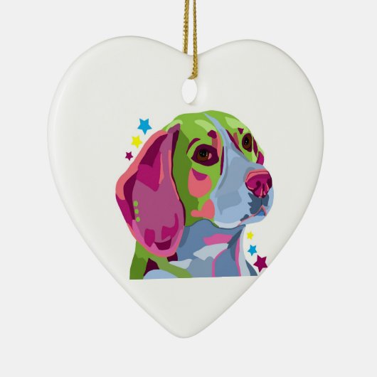 Beagle Heart Ornament (Rechts)