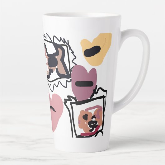 Beagle hearts  latte mok (Rechts)