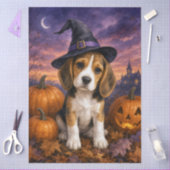 Beagle Heksenhoed Pompoen Tissuepapier (Craft)