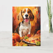 Beagle herfst Thanksgiving Kaart (Voorkant)