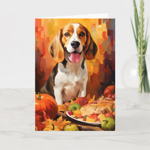 Beagle herfst Thanksgiving Kaart