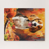 Beagle herfst Thanksgiving Legpuzzel (Horizontaal)