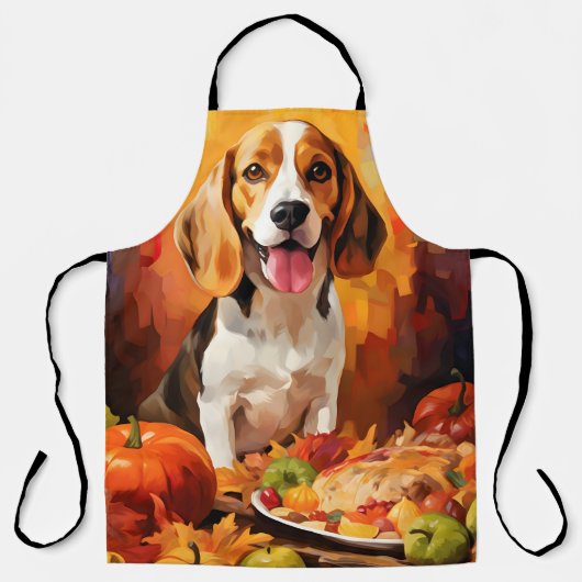 Beagle herfst Thanksgiving Schort (Voorkant)