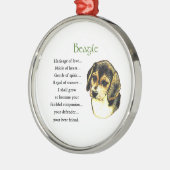Beagle Heritage of Love Metalen Ornament (Links)