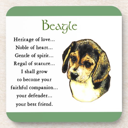 Beagle Heritage of Love Onderzetter (Voorkant)