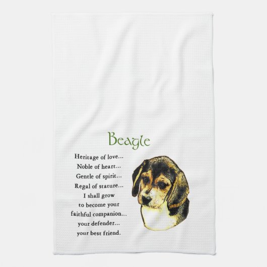 Beagle Heritage of Love Theedoek (Verticaal)