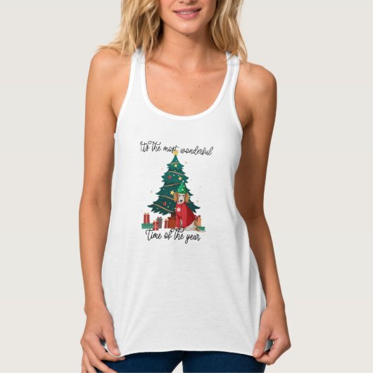 beagle het is de mooiste tijd tanktop (Voorkant)