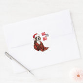 Beagle Ho Ho Ho Ronde Sticker (Envelop)
