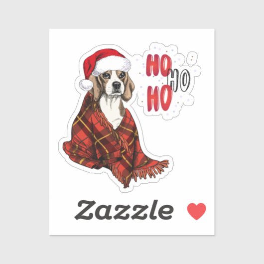 Beagle Ho Ho Transparent Sticker (Vel)