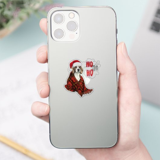 Beagle Ho Ho Transparent Sticker (Telefoon)