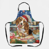 Beagle Holiday Baking: Feestelijke Kerst Schort (Voorkant)
