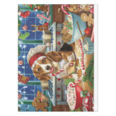 Beagle Holiday Baking: Feestelijke Kerst Tafelkleed (Voorkant)