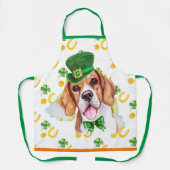 Beagle Holiday Home Decor St Patrick's Day Dog Schort (Voorkant)