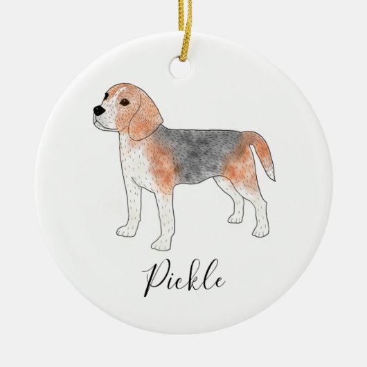 Beagle Holiday Ornament (Voorkant)