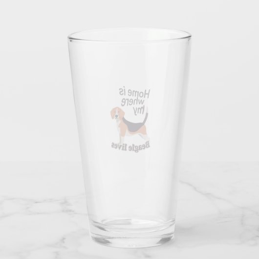 Beagle Home Glas (Achterkant)