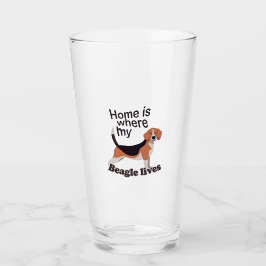 Beagle Home Glas (Voorkant)
