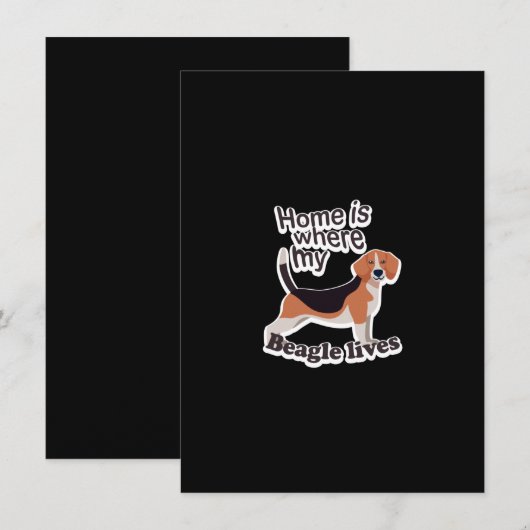 Beagle Home Notitiekaartje (Voorkant / Achterkant)