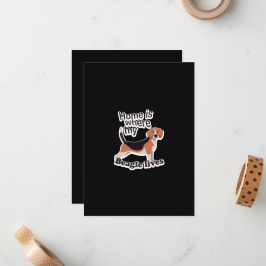 Beagle Home Notitiekaartje (Voorkant / Achterkant in situ)