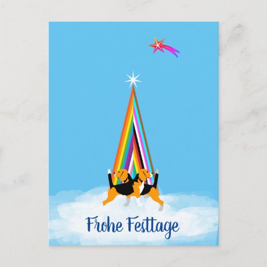 Beagle hond bllChristmas Briefkaart (Voorkant)