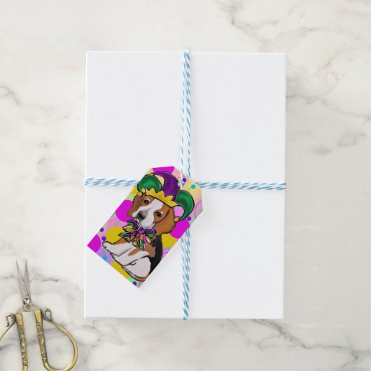 Beagle hond cadeaulabel (Met Touw)