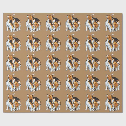 beagle hond cadeaupapier (Vlak)
