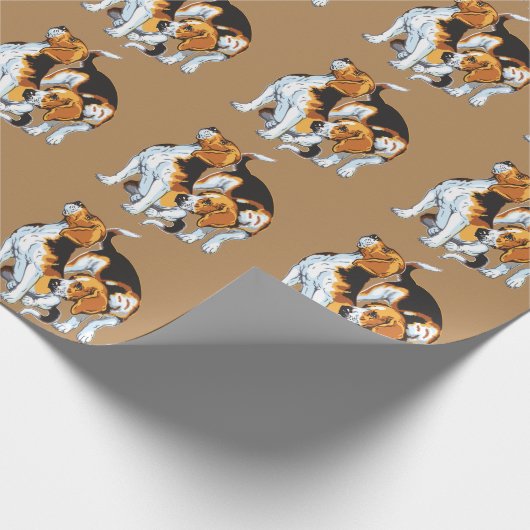 beagle hond cadeaupapier (Hoek)