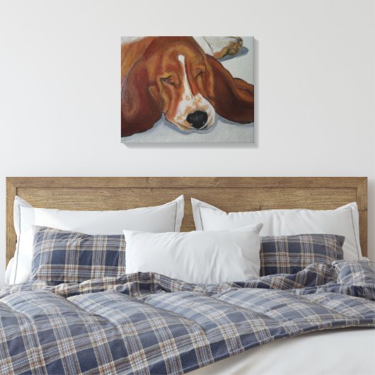 Beagle hond canvas afdruk (Insitu (Slaapkamer))
