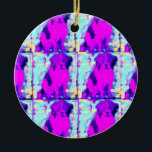 beagle hond collage keramisch ornament<br><div class="desc">shows een kleurrijke beagle hondencollage uit de oorspronkelijke kunst!</div>