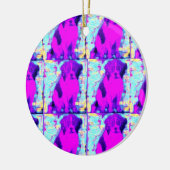 beagle hond collage keramisch ornament (Links)