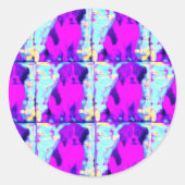 beagle hond collage ronde sticker (Voorkant)