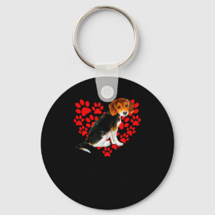 Beagle Hond Cuter Dan Cupido Valentijnsdag Sleutelhanger