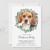 Beagle Hond Elegant Kerstfeest Kaart (Voorkant)