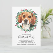 Beagle Hond Elegant Kerstfeest Kaart (Staand voorkant)