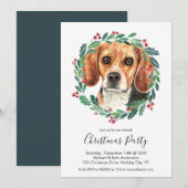 Beagle Hond Elegant Kerstfeest Kaart (Voorkant / Achterkant)