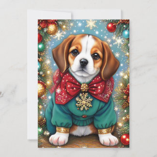 Beagle Hond Feestelijke Kersttrui Feestdagenkaart