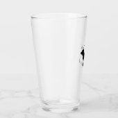Beagle Hond � Halloween Maan Silhouette Oversized  Glas (Rechts)