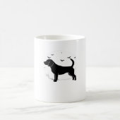 Beagle Hond � Halloween Maan Silhouette Oversized Koffiemok (Center)