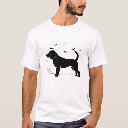 Beagle-hond � Halloween-maansilhouet Oversized T-s T-shirt (Voorkant)