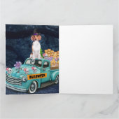 Beagle-hond Halloween-vrachtwagen Enge Nacht  Kaart (Binnen)