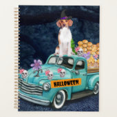 Beagle-hond Halloween-vrachtwagen Griezelnacht  Planner (Voorkant)