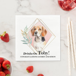 Beagle-hond huisdier trouw servetten met honden fo