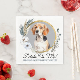Beagle-hond huisdier trouw servetten met honden fo