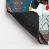 Beagle-hond in abstracte achtergrond muismat (Hoek)