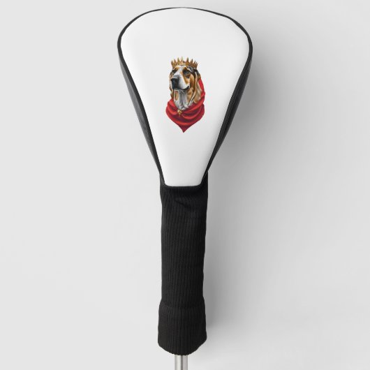 Beagle hond in een kroon golfheadcover (Voorkant)